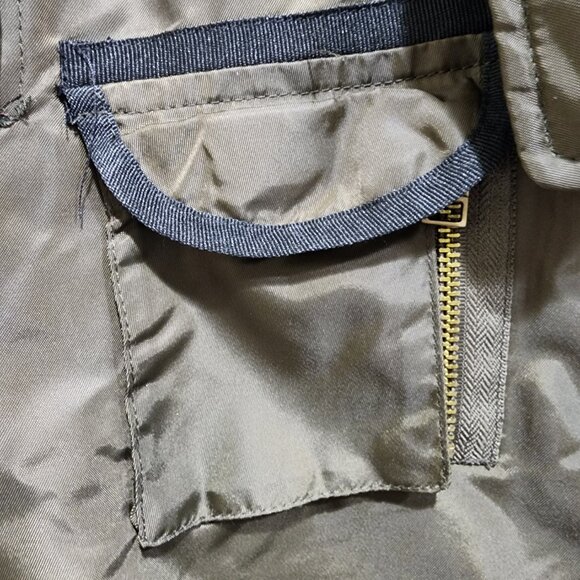 American Stitch Jacket Men's Size L Olive Military Cropped Bomber Full Zip - Picture 3 of 16